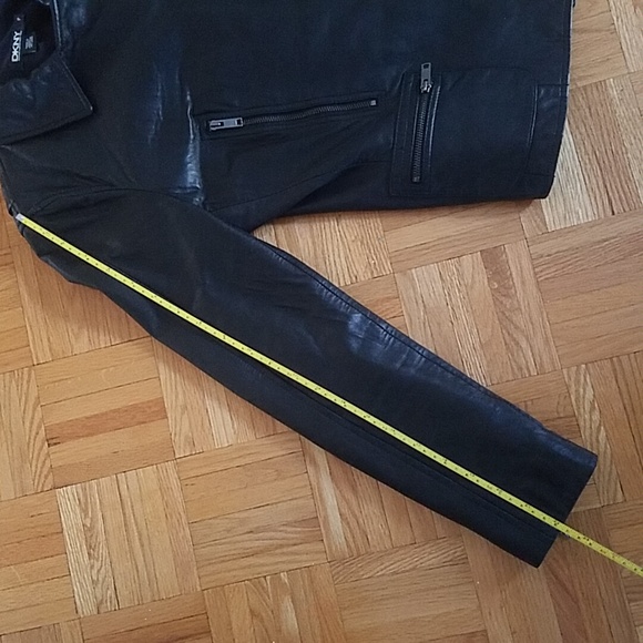 NEW DKNY butter Soft Lamb Skin Leather Moto Motorcycle Biker Jacket - Picture 17 of 17